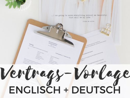 Vertragsvorlage für Hochzeitsplaner Bundle DE + EN